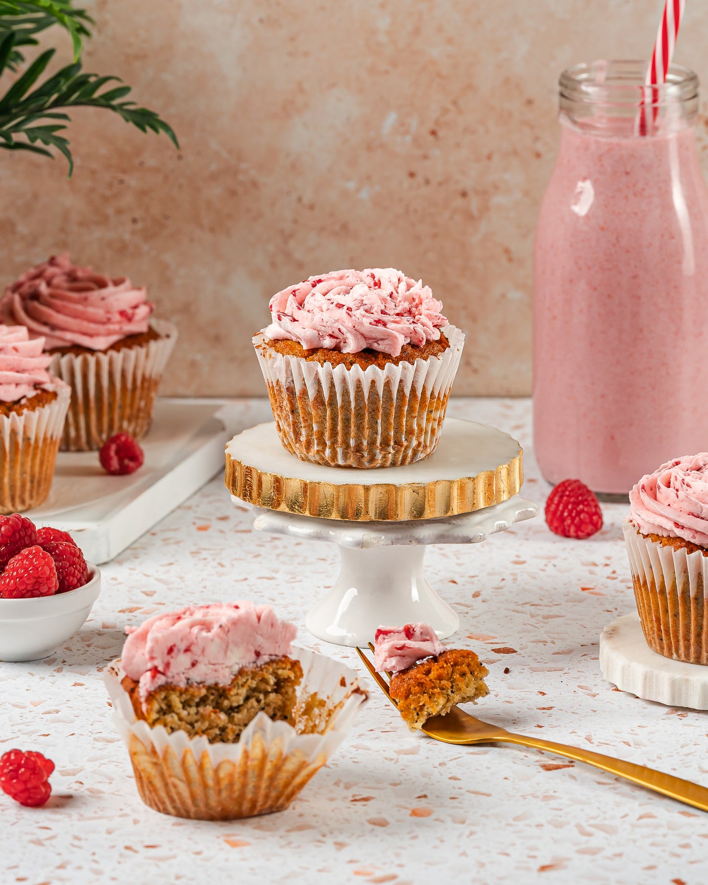 Keto Lemon Raspberry Cupcake - Case of 6 cupcakes (Bulk / Foodservice)