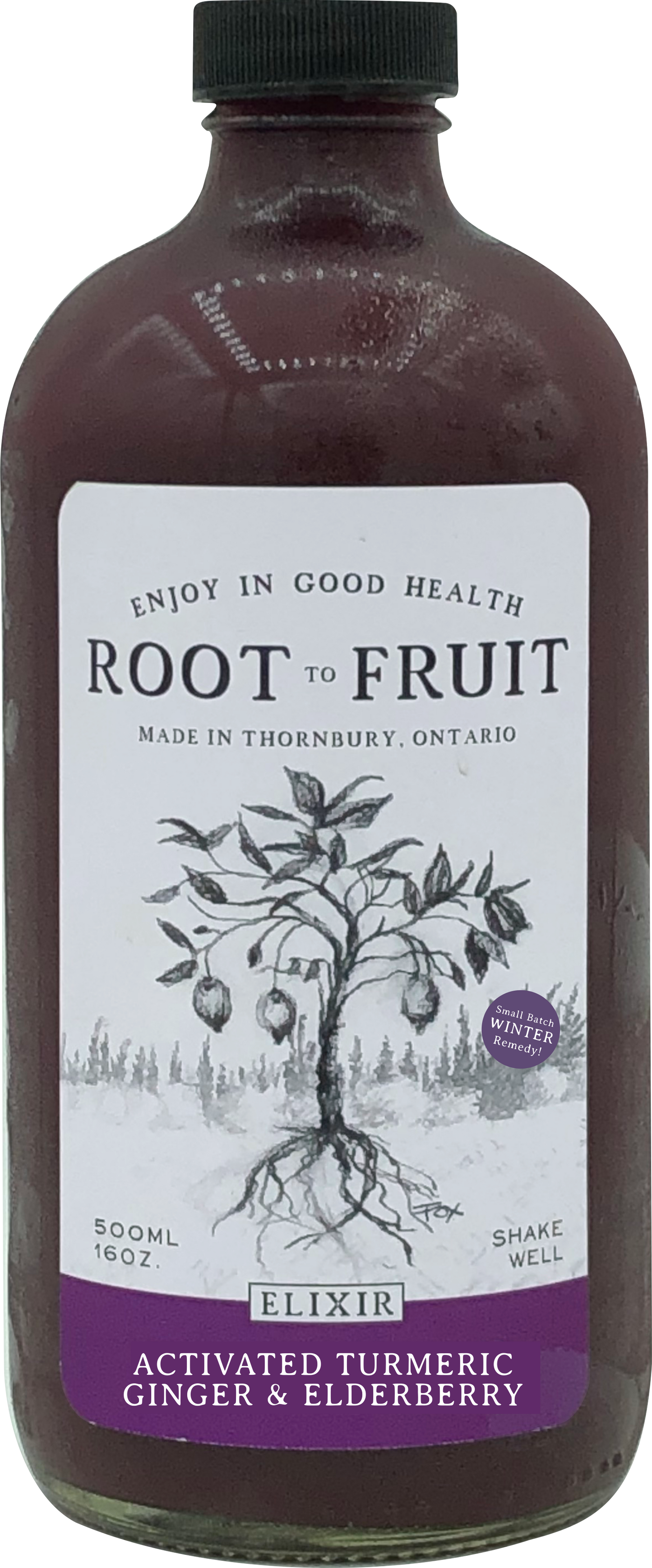 Root to Fruit Activated Turmeric Ginger Elderberry - Case of 6