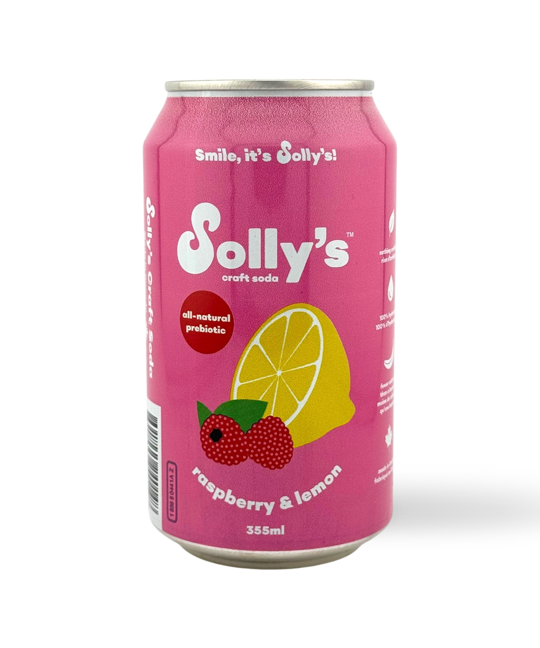 Solly's Craft Soda - Raspberry & Lemon - Case of 24