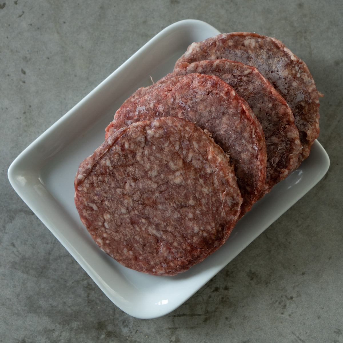Water Buffalo Patties - 6oz - Package of 4 -Case of 20