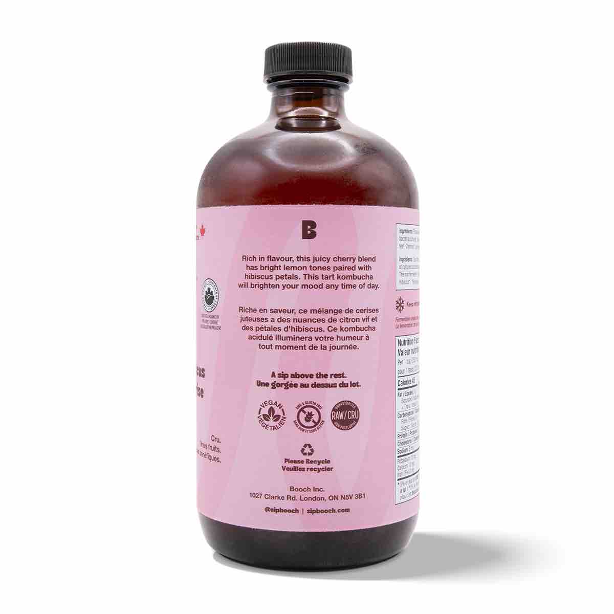 Kombucha - Cherry Hibiscus (12 Bottles)