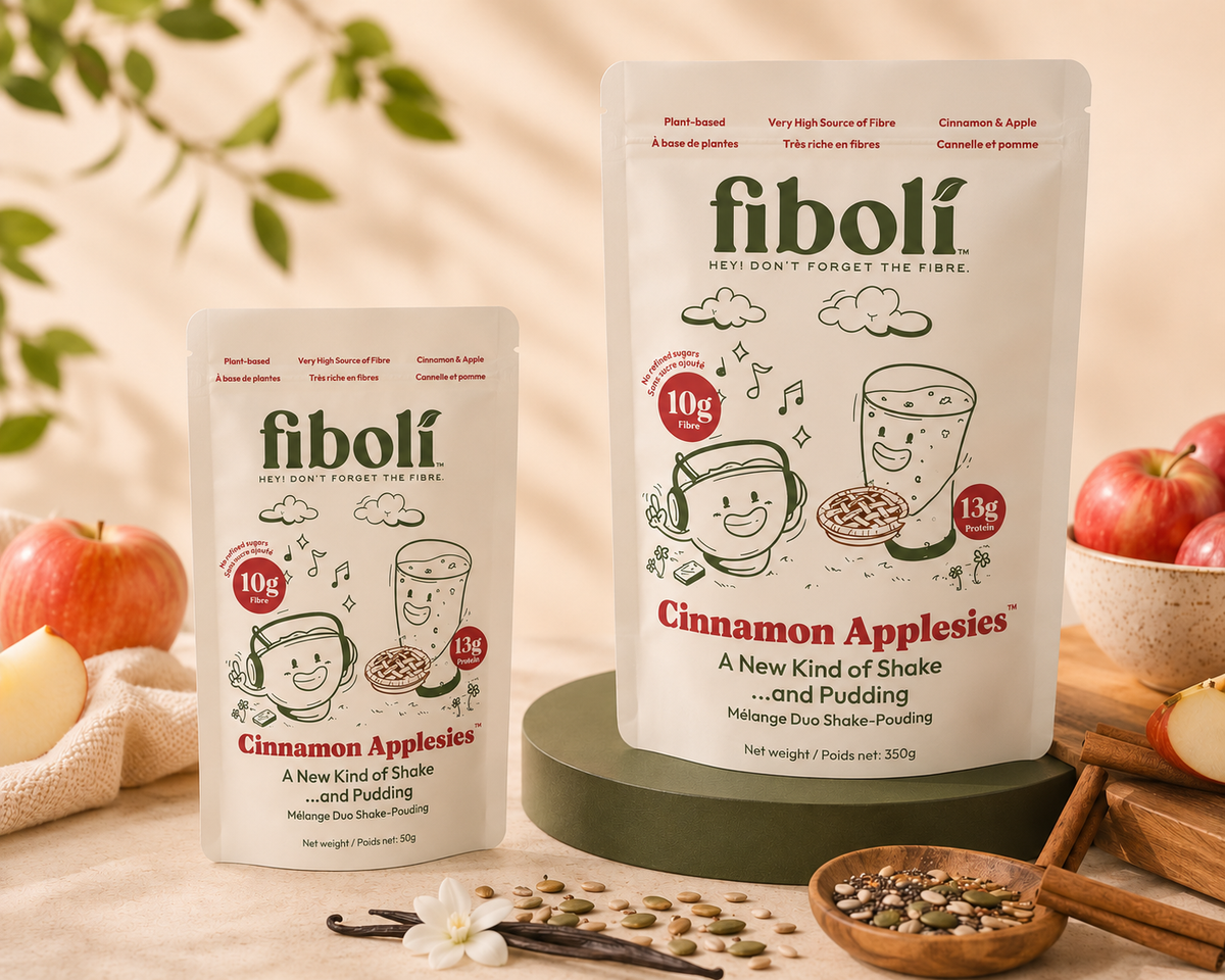 A case of High-Fibre Real Vanilla Cinnamon Apple Mix