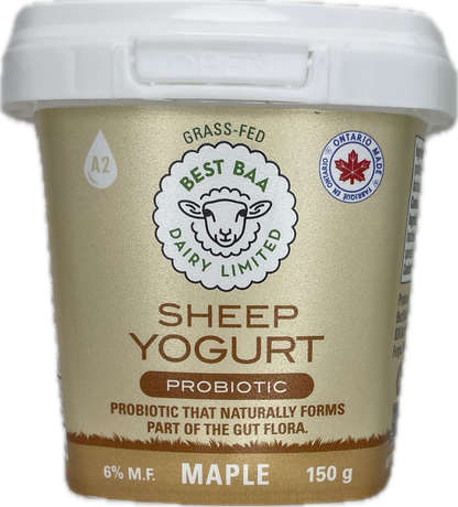 150g Maple Sheep Yogurt - RETAIL PACKAGING - SALE 25% OFF reg. $2.15