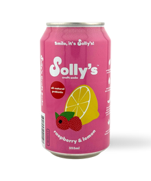 Solly's Craft Soda - Raspberry & Lemon - Case of 24