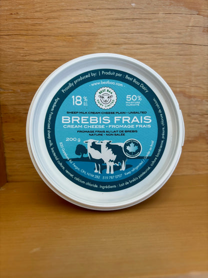 200g Plain Brebis Sheep Cheese (spreadable) - RETAIL PACKAGING  - SALE 25% OFF reg. $8.42