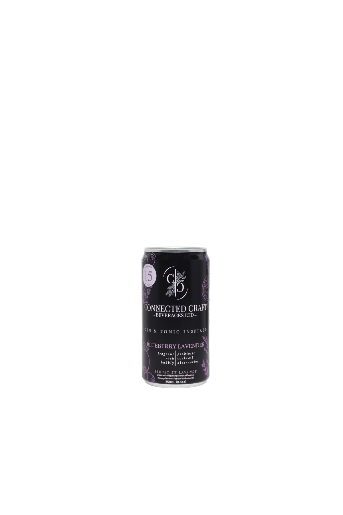 Non-Alcoholic Probiotic Gin & Tonic Alternative (Blueberry Lavender) (24 x 250mL Cans)