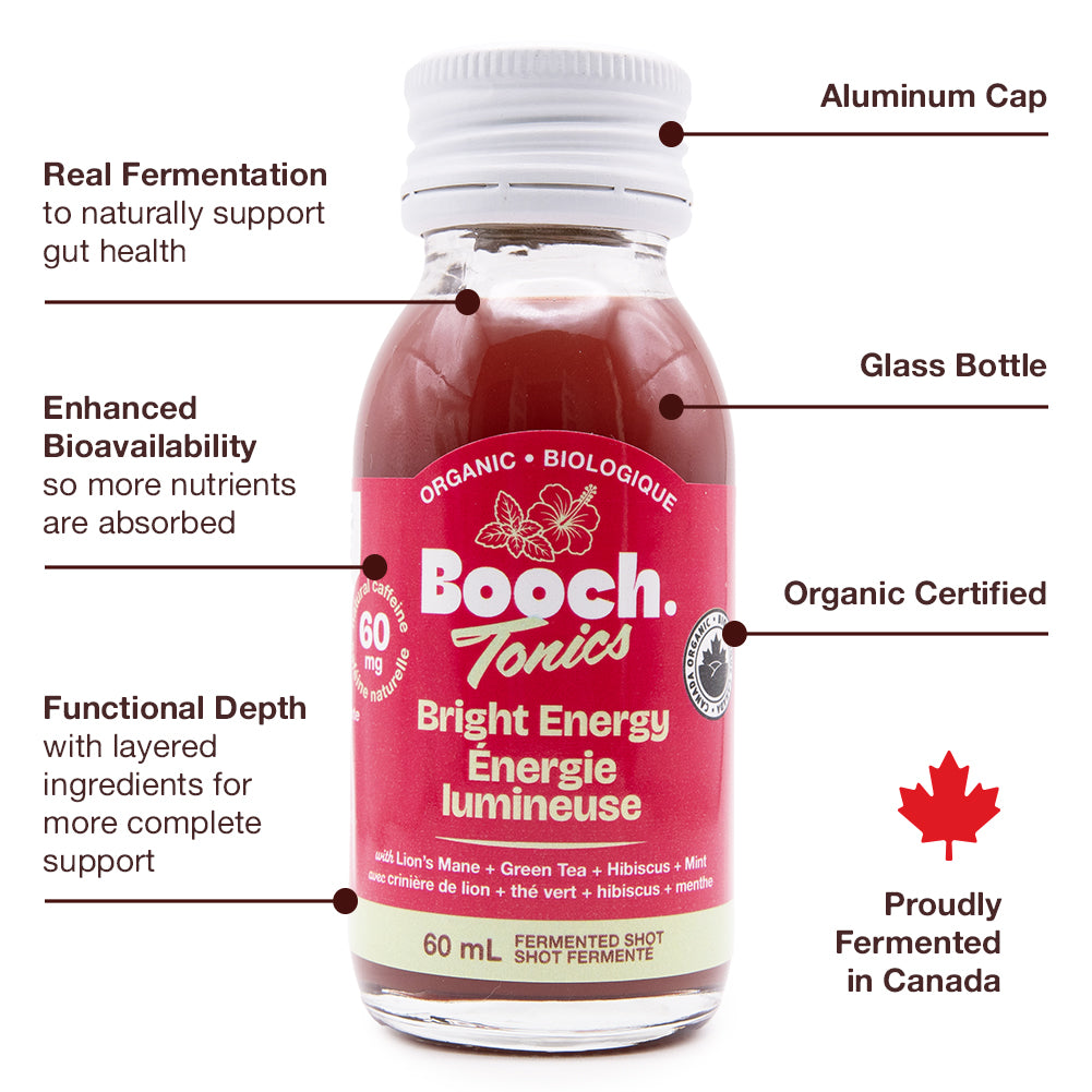 Booch Tonics. Bright Energy (12 x 60 mL)
