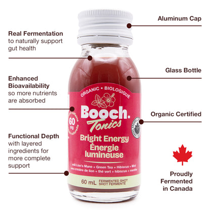 Booch Tonics. Bright Energy (12 x 60 mL)