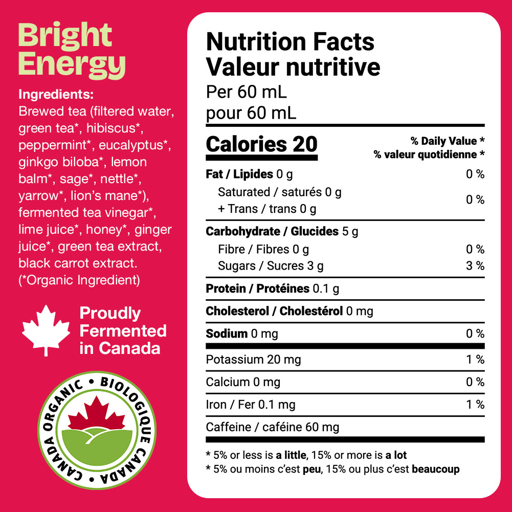 Booch Tonics. Bright Energy (12 x 60 mL)