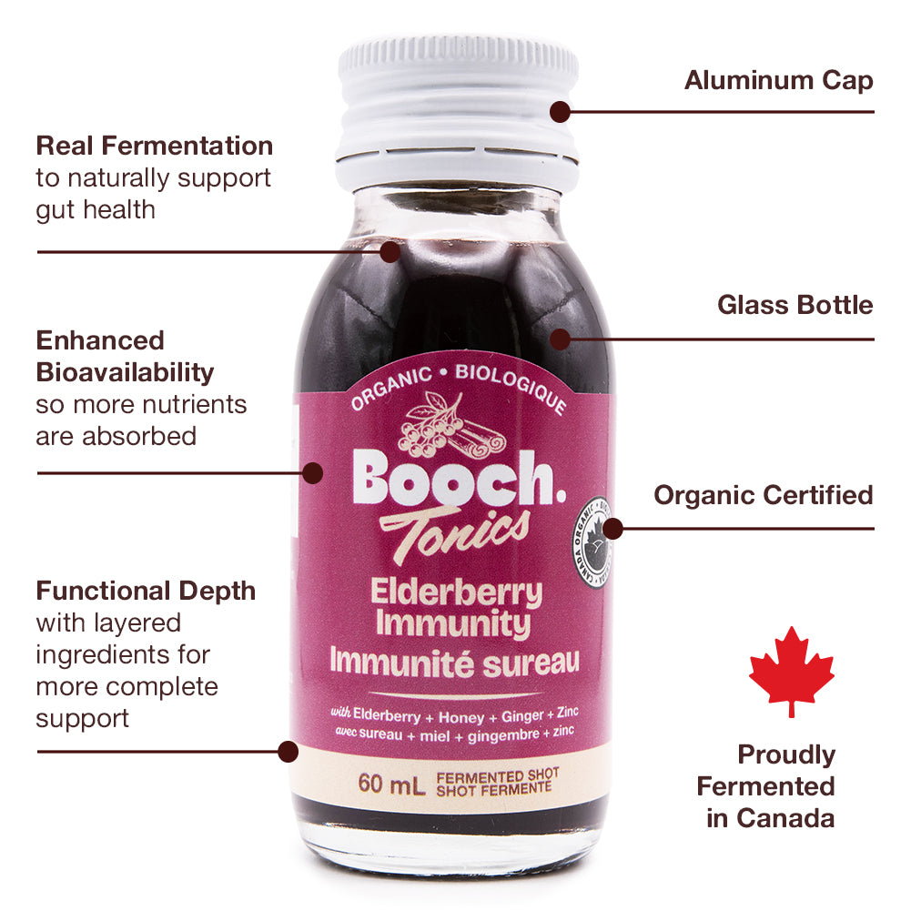Booch Tonics. Elderberry Immunity (12 x 60 mL)