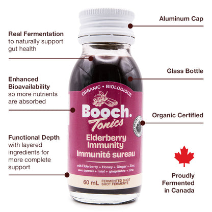 Booch Tonics. Elderberry Immunity (12 x 60 mL)