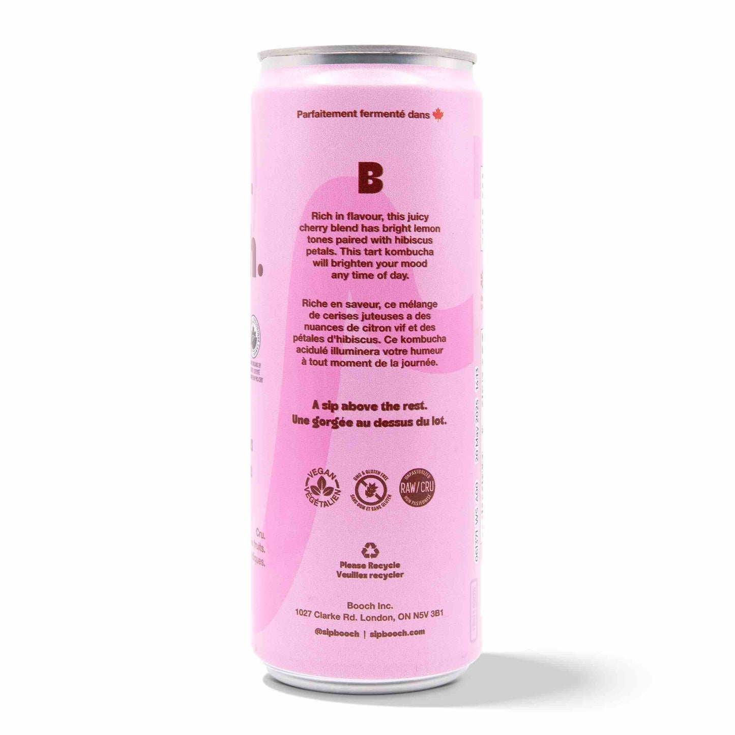 Kombucha - Cherry Hibiscus (12 Cans)