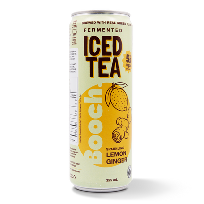 Fermented Iced Tea -  Lemon Ginger (12 Cans)