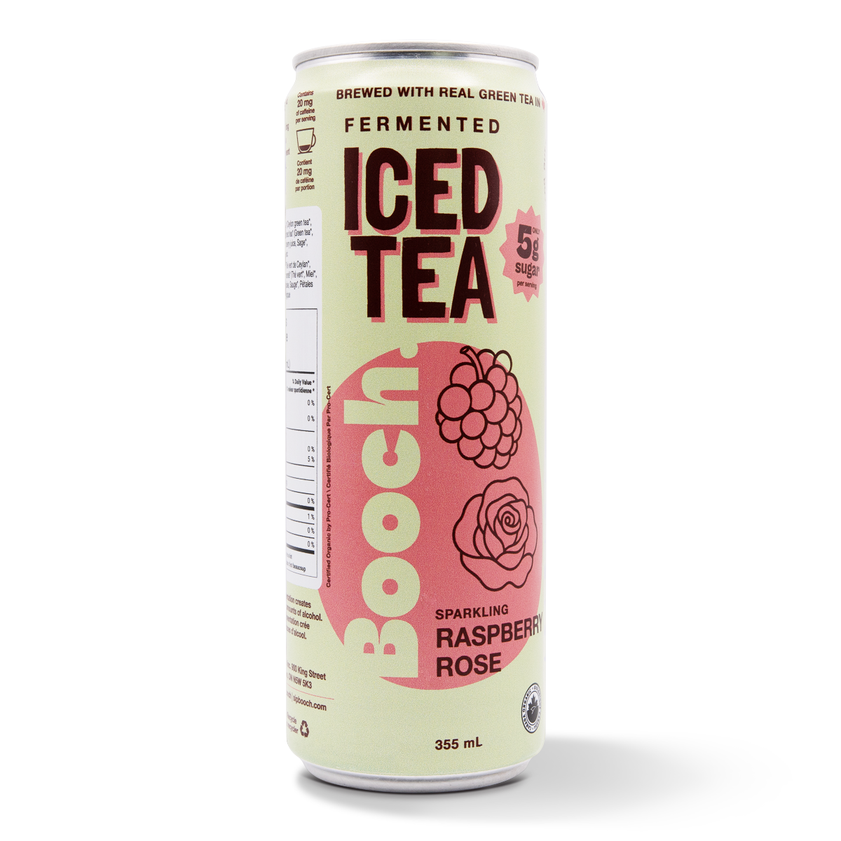 Fermented Iced Tea - Raspberry Rose (12 Cans)