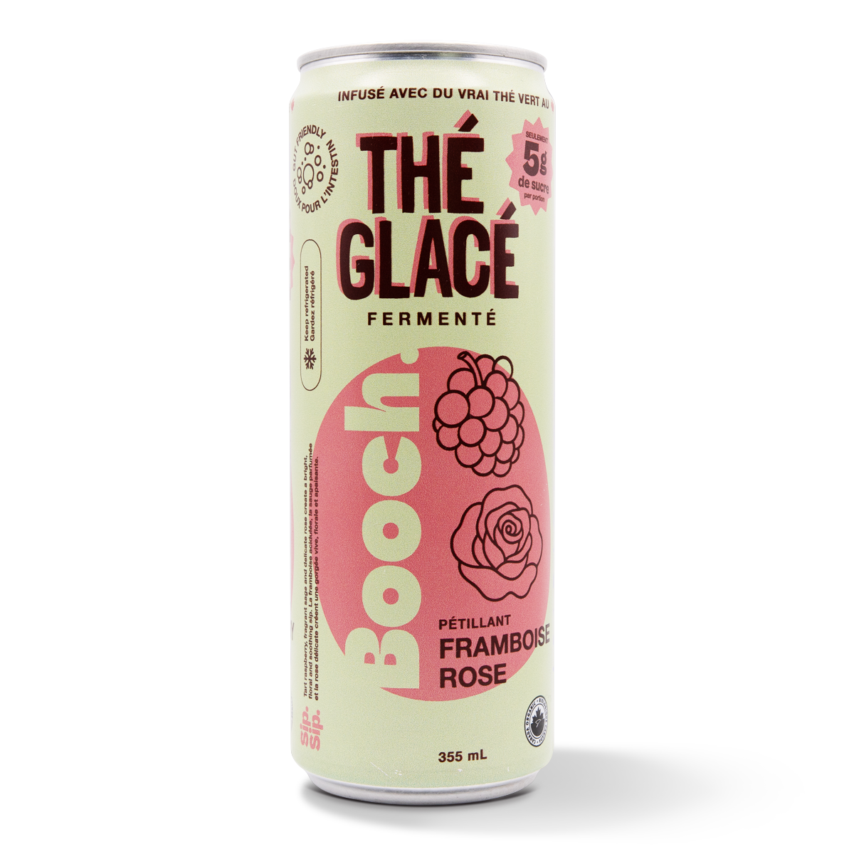 Fermented Iced Tea - Raspberry Rose (12 Cans)