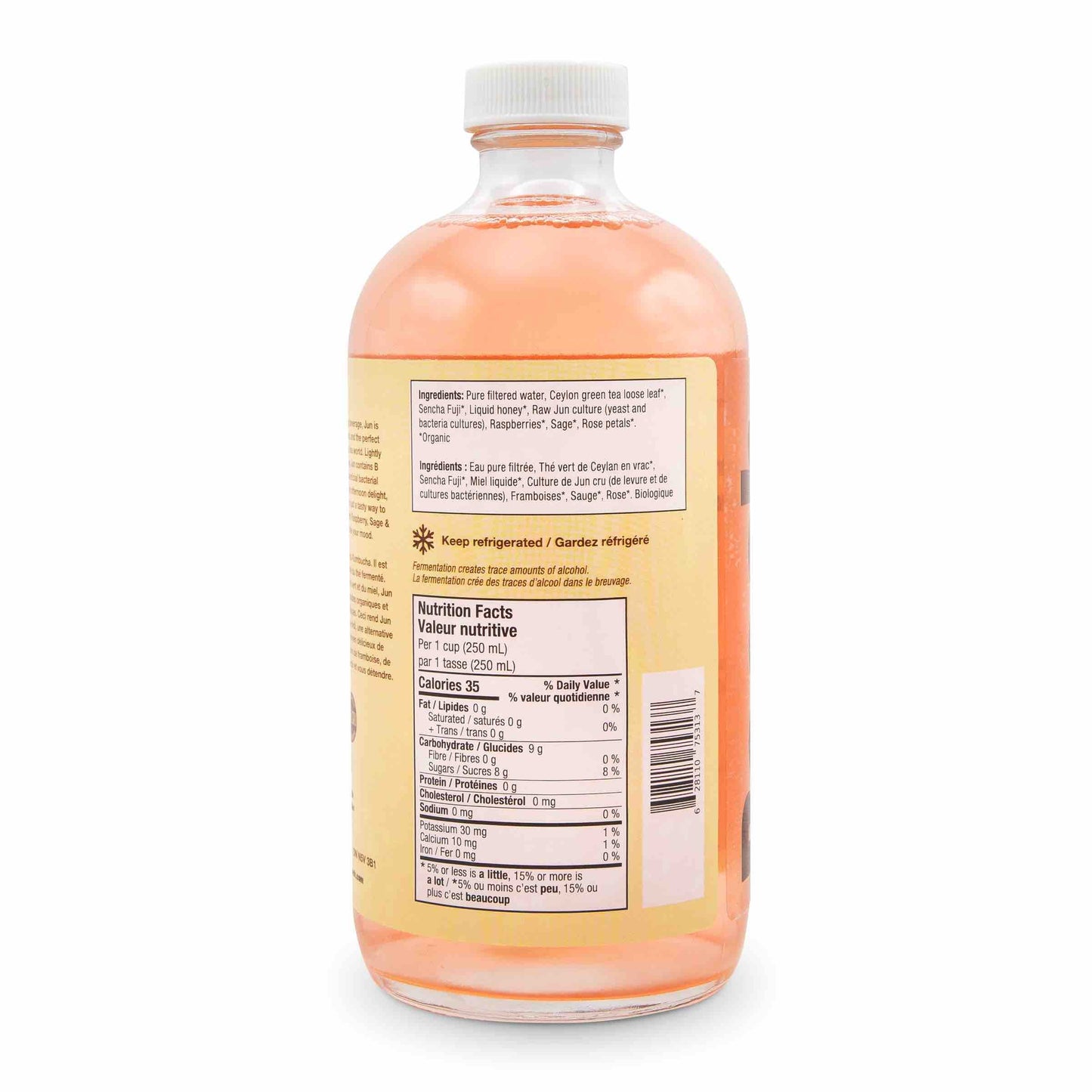 Sparkling Green Tea - Raspberry, Sage & Rose (6 Bottles)