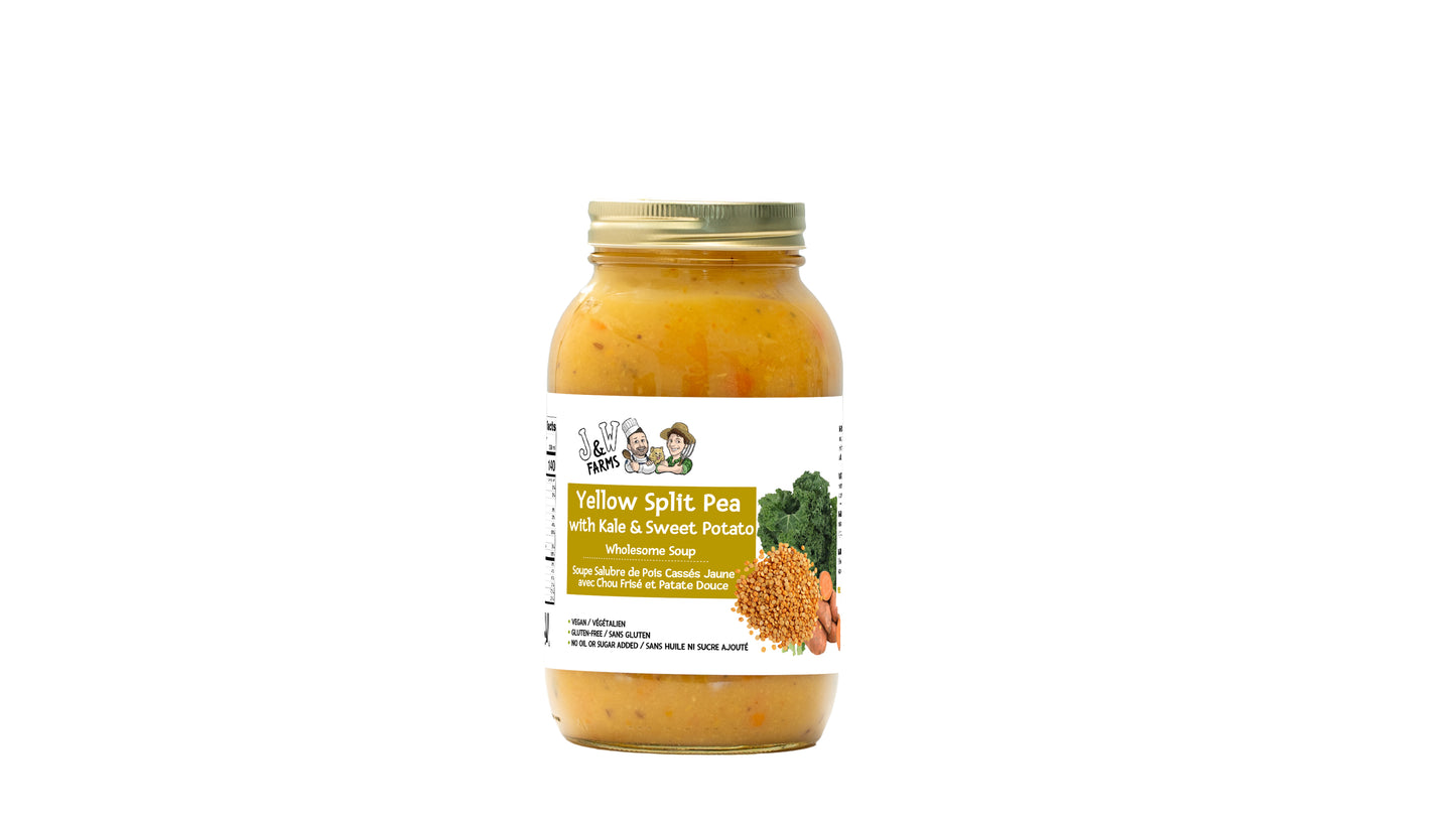 Yellow Split Pea with Kale & Sweet Potato Soup - Case of 6