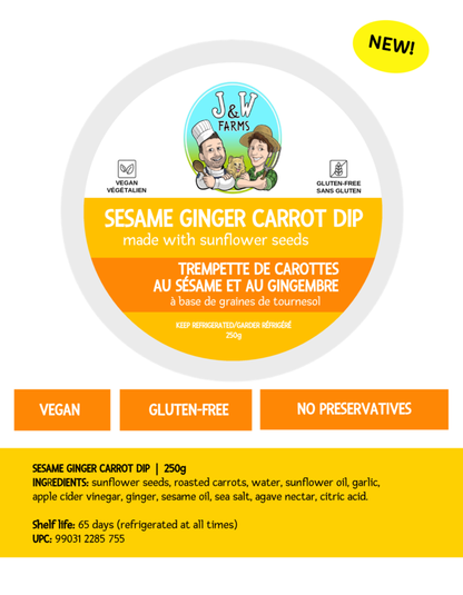 NEW! Sesame Ginger Carrot Dip - Case of 8