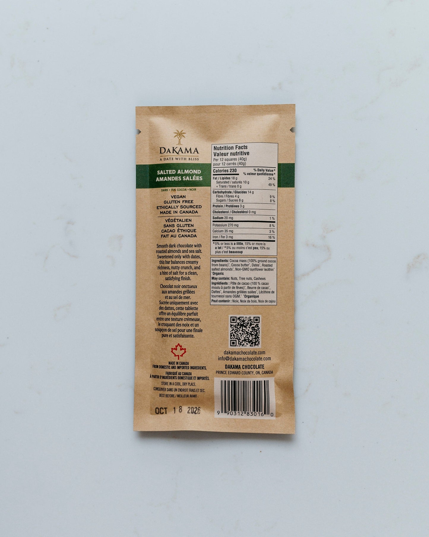 Salted Almond Dark Chocolate - Case of 12