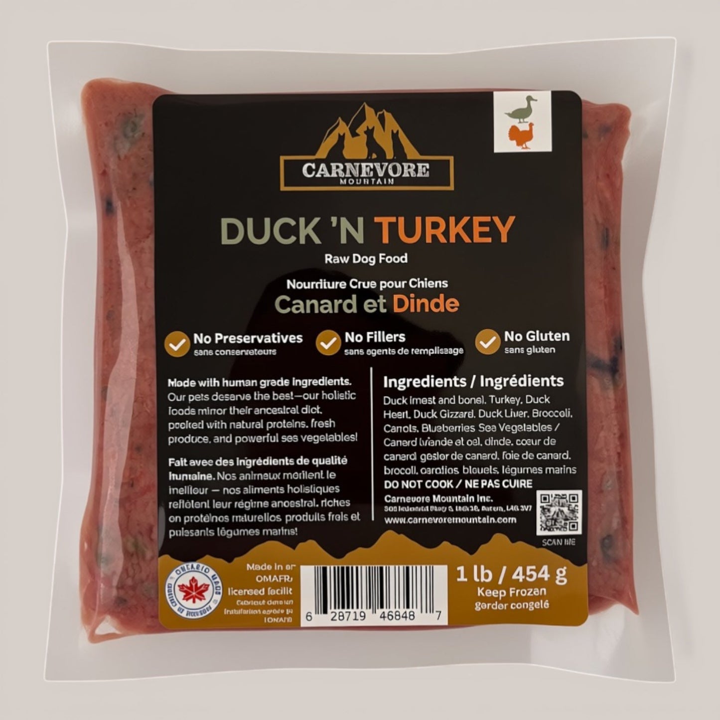 Duck and Turkey Raw Dog Food