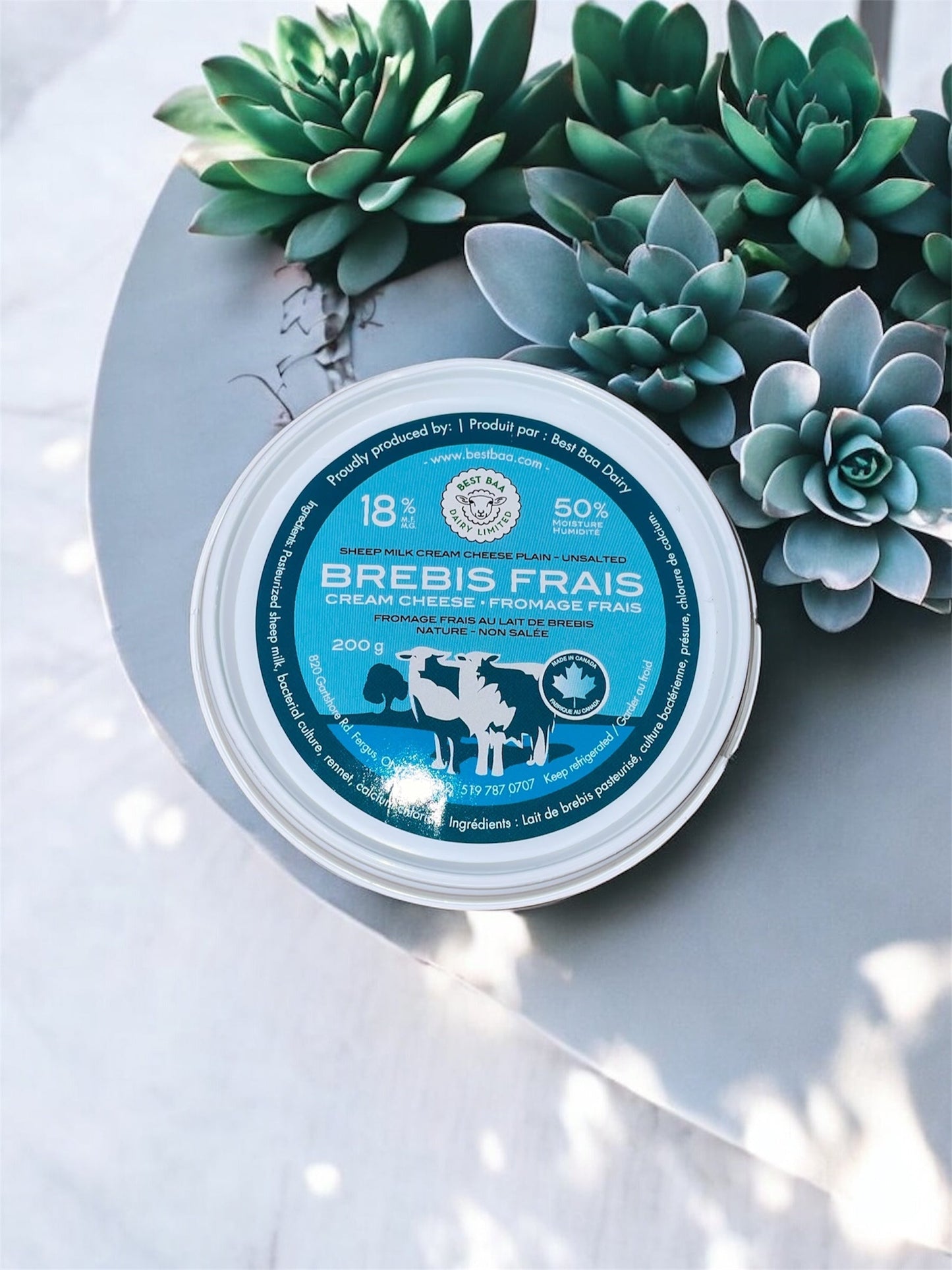 200g Plain Brebis Sheep Cheese (spreadable) - RETAIL PACKAGING  - SALE 25% OFF reg. $8.42