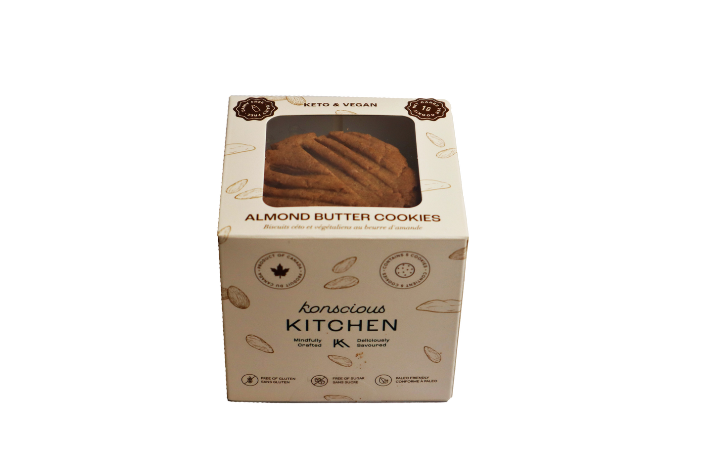 Keto Almond Butter Cookies : Pack of 5 - Case of 6 units (Packaged)