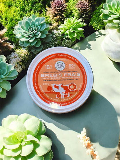 200g Garlic Brebis Sheep Cheese (spreadable) - RETAIL PACKAGING - SALE 25% OFF reg. $8.74