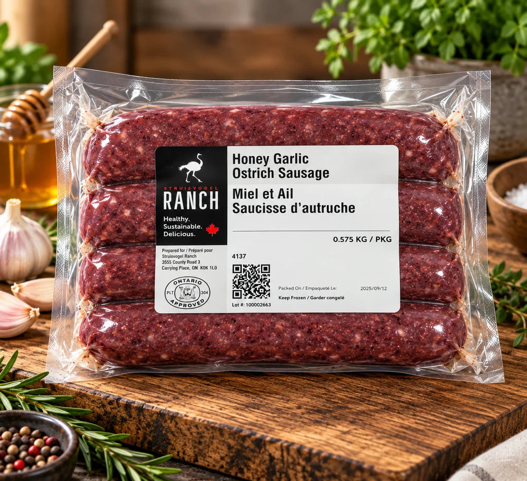 Ostrich Honey Garlic Sausage