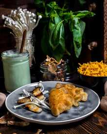 Case of Portobello Mushroom, Goat cheese & Potato Pierogies