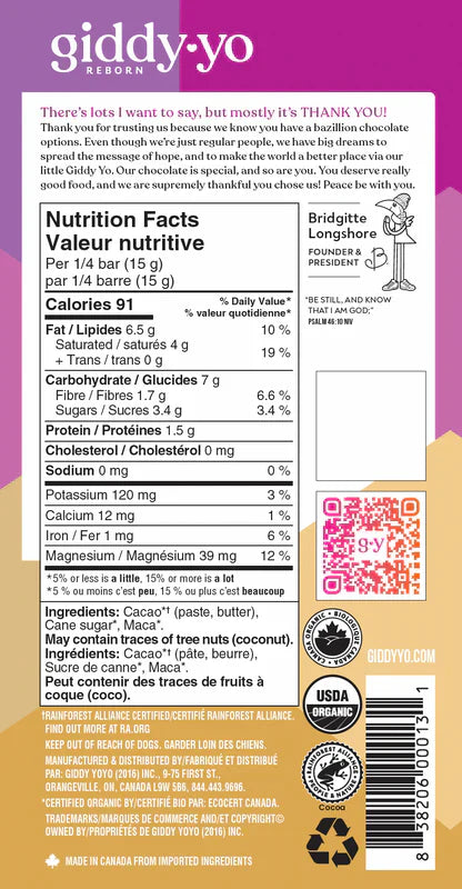 Dark Chocolate 76% Maca