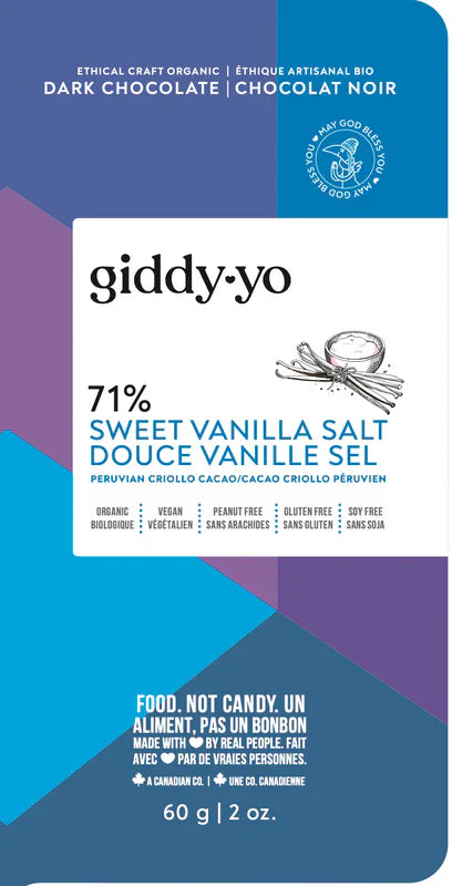 Sweet Vanilla Salt Dark Chocolate