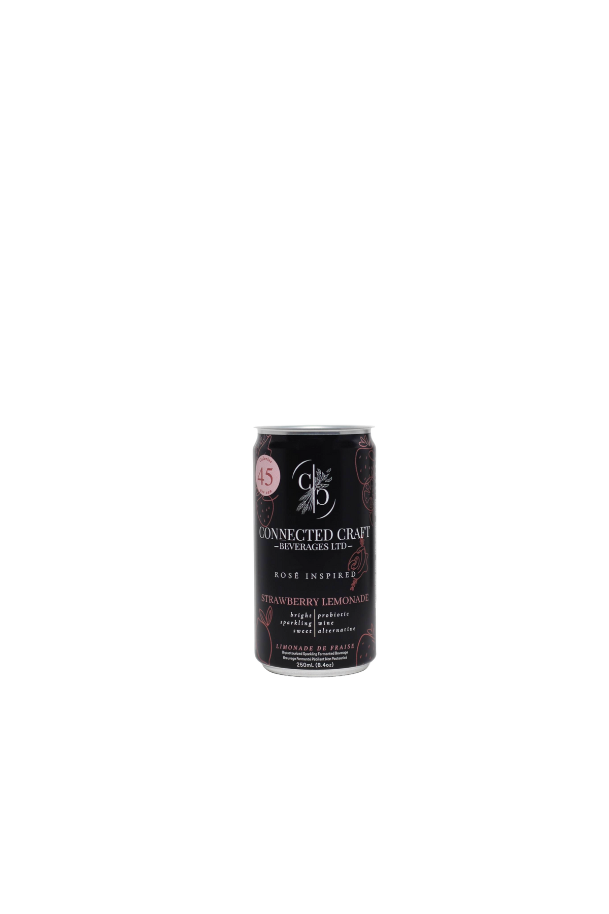 Non-Alcoholic Probiotic Rosé Alternative (Strawberry Lemonade) (24 x 250mL Cans)