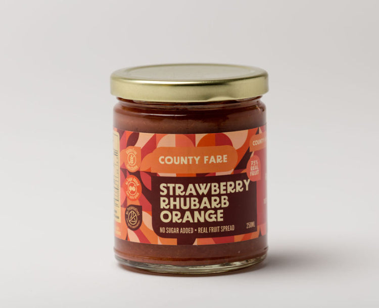 Strawberry, Rhubarb and Orange Fruit Spread