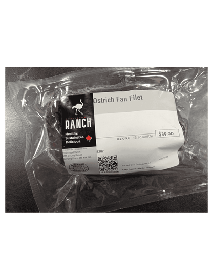 Ostrich fan filet steak