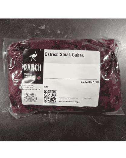 Ostrich steak cubes