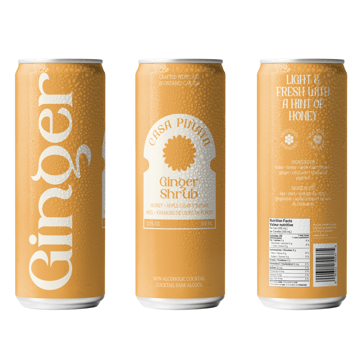 Ginger Shrub - 355 ml Can (Case of 24)