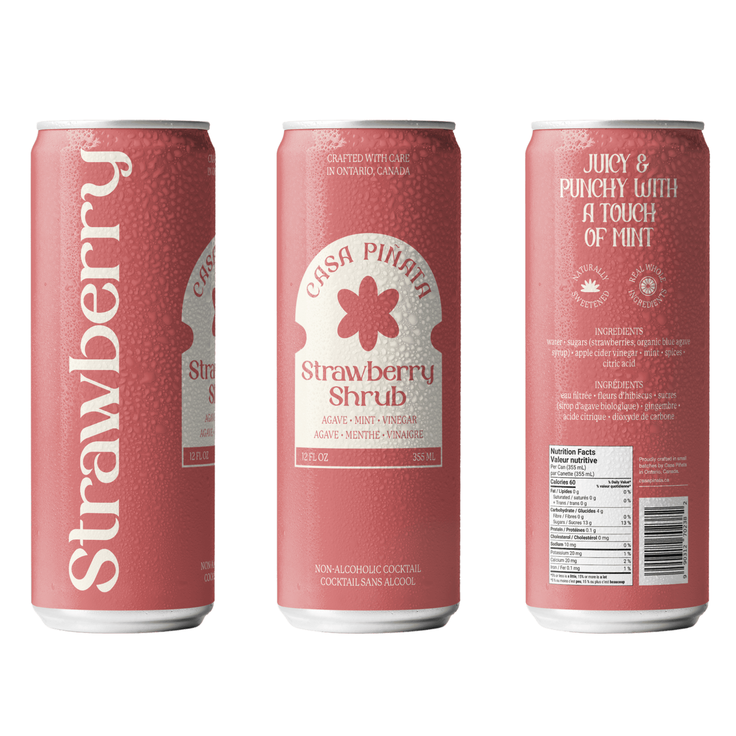 Strawberry Shrub - 355 ml Can (Case of 24)